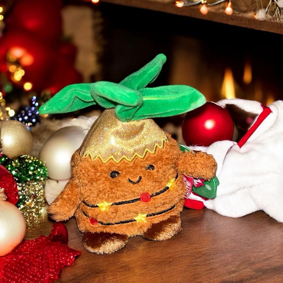 Festive Pedro Bum Bumz Plush Toy Christmas Tree Brown Green - Picture 2 of 7